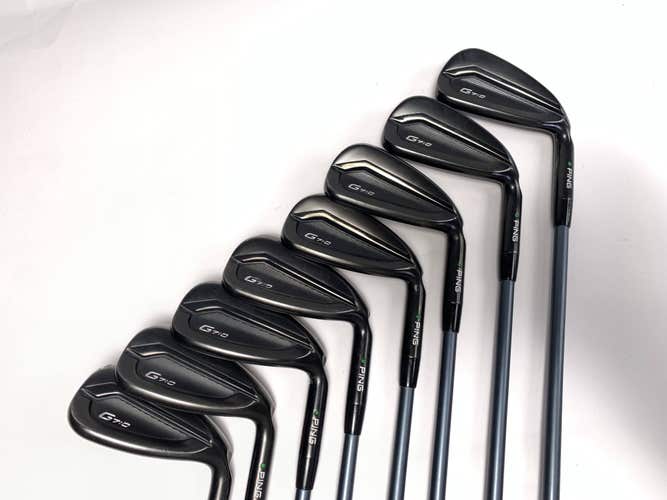 Ping G710 Iron Set 5-PW+GW+SW Green Dot 2* Up Alta CB AWT Soft Regular Senior RH