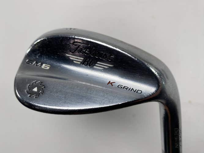 Titleist Vokey SM6 Tour Chrome Wedge 58* 12 Bounce K-Grind Wedge Steel Mens RH