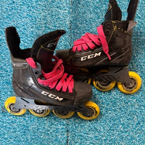 Junior Size 1 CCM Super Tacks 9350R Inline Skates Regular Width (Used)
