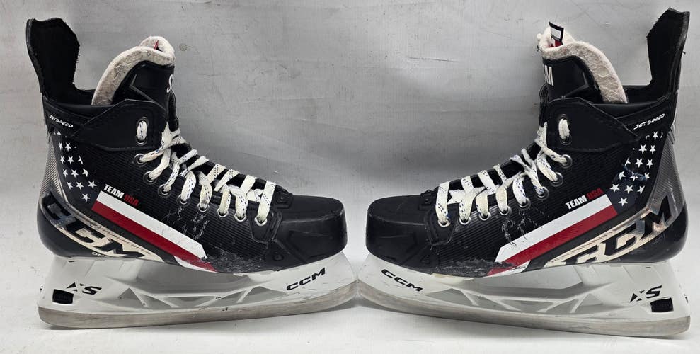 CCM Jetspeed FT4 Pro Stock Hockey Skates 10 R USED NCAA Team USA (14400)