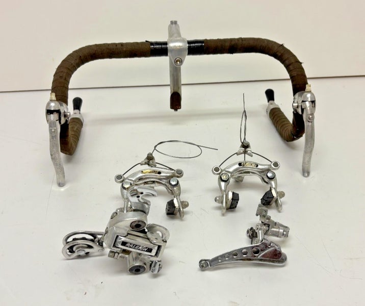 Vintage Raleigh 40cm Drop Bar 80mm Stem Suntour End Shifters Derailleurs Brakes