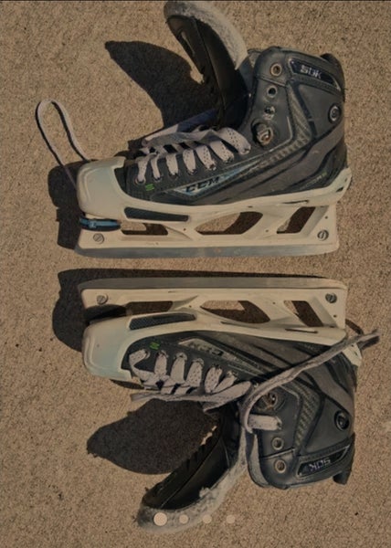 Bundle of 7 misc hockey skate pairs: player and goalie (Used)