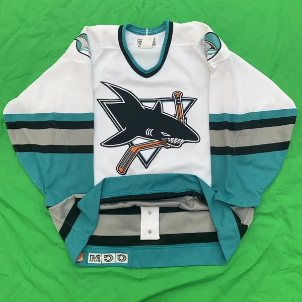 San Jose Sharks NHL Sz 48 CCM Authentic 90's Vintage Jersey *USA Shipping Only - Read Description*