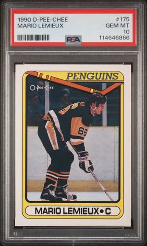 1990 O-Pee-Chee #175 Mario Lemieux PSA 10 Gem Mint