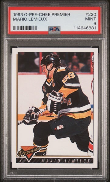 1993 O-Pee-Chee Premier #220 Mario Lemieux PSA 9 Mint