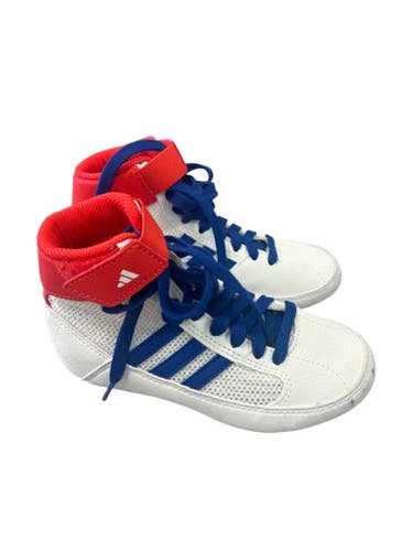 Used Adidas Wrestling Shoes White Youth 11.0 11862-S000090547