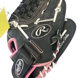 Used Rawlings FASTPITCH BB/SB Glove RH Throw Black And Pink 11 1/2" 11862-S000090611
