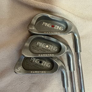 Men's Ping Zing Right Handed Iron Set Uniflex Steel Shaft (Used)