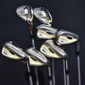 ADAMS GOLF IDEA TECH V4 SET 7-9,P,G IRONS, 4 & 5 HYBRIDS L FLEX, RH, 38.5" (5I)