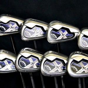 CALLAWAY X18 PRO IRONS SET 4-9,PW,AW,SW REGULAR FLEX, RH, SHAFT 38.5" (5I)