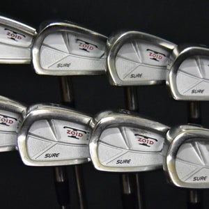MIZUNO ZOID SURE IRONS SET 3-9, PW IRONS STIFF FLEX, RH, SHAFT 38" (5I)