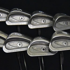 PING EYE 2 IRONS SET 4-9, SW, W IRONS REGULAR FLEX, RH, SHAFT 39" (5I), NEW GRIP