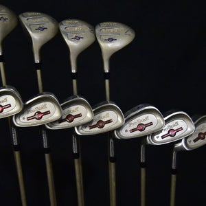 WILSON PRO STAFF SET 4-9,PW IRONS, DRIVER 3,5,7 WOODS LADIES FLEX, RH, SHAFT 37"
