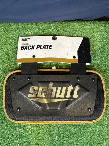 Adult Schutt Black/Gold Football Backplate (New)
