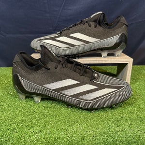 Men's Size M 12.0 Adidas Adizero Electric.1 Black Molded Football Cleats (New)