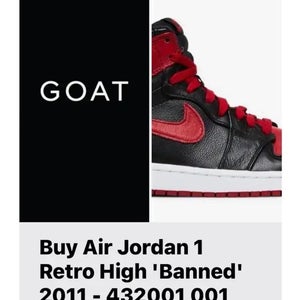 AIR JORDAN 1 RETRO HIGH ‘BANNED’ 2011(NEW)