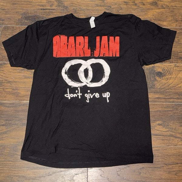 Pearl Jam Don't Give Up Rock Band Black Tour Concert Short Sleeve Logo Tee Sz XL