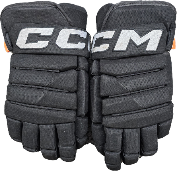 CCM HG43 Pro Stock Custom Hockey Gloves 15" Black Used (14445)