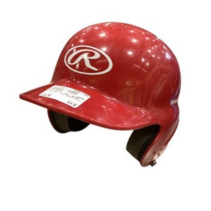 Used Rawlings BASEBALL HELMET Batting Helmet No Mask Red MD 11884-S000052603