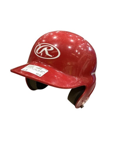 Used Rawlings BASEBALL HELMET Batting Helmet No Mask Red MD 11884-S000052603
