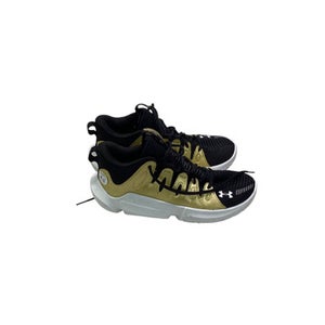 Used Under Armour BREAKTHROUGH Basketball Shoes M Black And Gold Senior 9.5 11347-S000255220