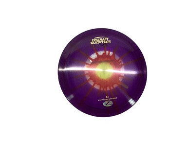 Used Discraft RAPTOR Z DISTANCE DRIVER Disc Golf Driver Purple 11347-S000255282