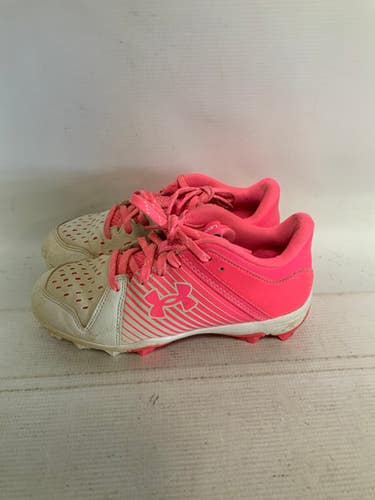 Used Under Armour LEADOFF GIRLS BB/SB Cleats Pink Junior 03.5 11823-S000034226