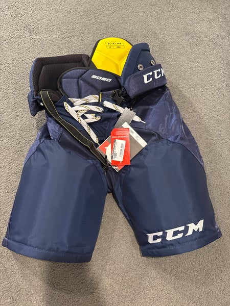 Navy Blue CCM Tacks 9080 Hockey Pants (New) | Senior Small