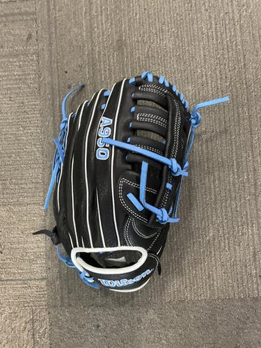 Used Wilson A950 BB/SB Glove RH Throw Black 12 1/2" 11614-S000221479