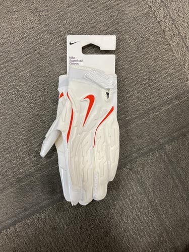 Used Nike SUPERBAD FB GLOVES ILLINOIS FB Gloves White 2X 11614-S000221472