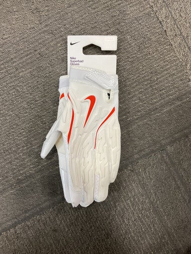 Used Nike SUPERBAD FB GLOVES ILLINOIS FB Gloves White 2X 11614-S000221472