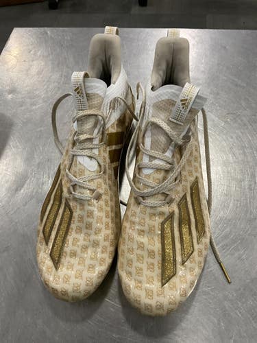 Used Adidas ADIZERO Adult FB Cleats Gold Senior 12.5 11614-S000220467