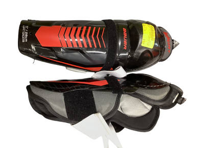 Used Bauer LIL SPORT Junior Shin Guards Black 11" 11613-S000167885