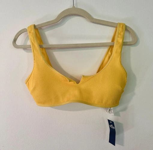 Hollister Medium Yellow Ribbed Bikini Top $28.95