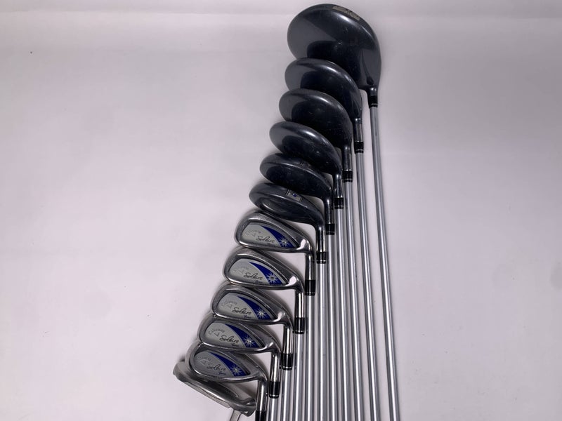 Callaway Solaire Gems Club Set Driver 3W-7W 5H-6H 7-PW SW Putter 55g Ladies RH