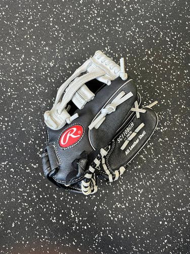 Used Rawlings SC110BGH BB/SB Glove RH Throw Black 11" 11849-S000031400