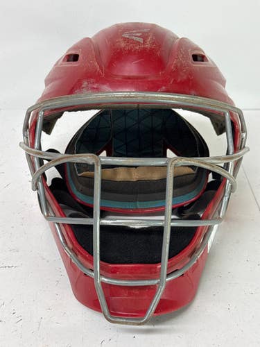 Used Easton RED Catchers Helmet w/Mask Red One Size 11793-S000254088