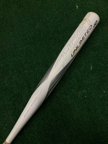 White 2025 Easton Ghost Unlimited Composite Bat (-10) Composite 22 oz 32" (Used)