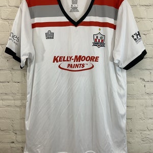 Admiral 57336 Adult's 100% Polyester HURST CITY Soccer Jersey White Red Medium