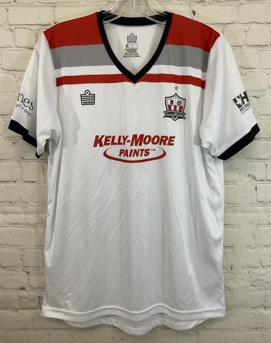 Admiral 57336 Adult's 100% Polyester HURST CITY Soccer Jersey White Red Medium