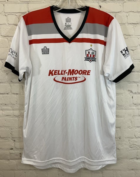 Admiral 57336 Adult's 100% Polyester HURST CITY Soccer Jersey White Red Medium
