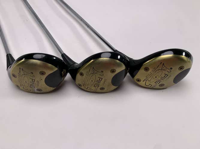 Ping Eye 2 Wood Set 3 4 5 | 15* 17* 18* Karsten ZZ-Lite Stiff Steel Mens RH