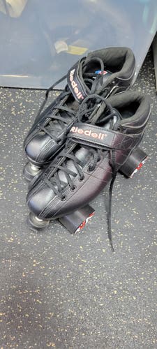 Used Riedell R3 Senior Roller Quad Skates Black Senior 8 11497-C000151915