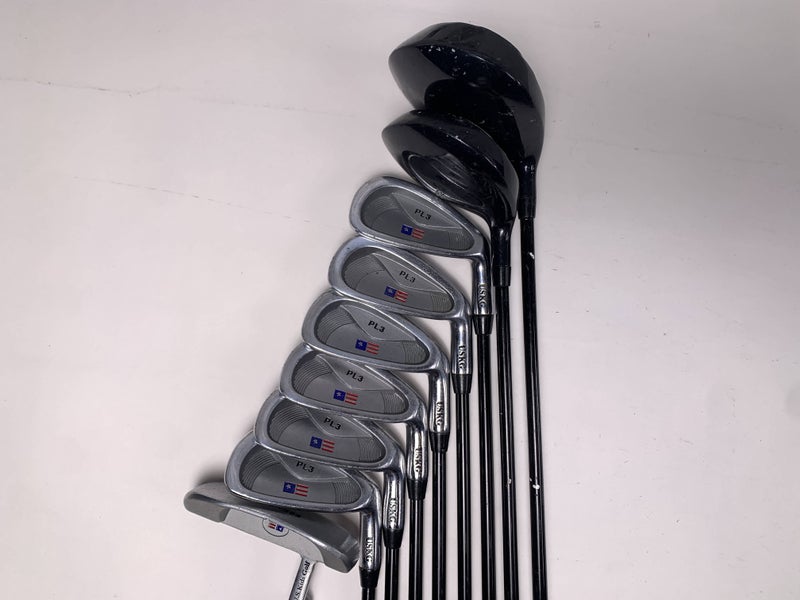 US Kids PL3 Club Set Driver 3W 5-PW Putter Performance Light Youth RH