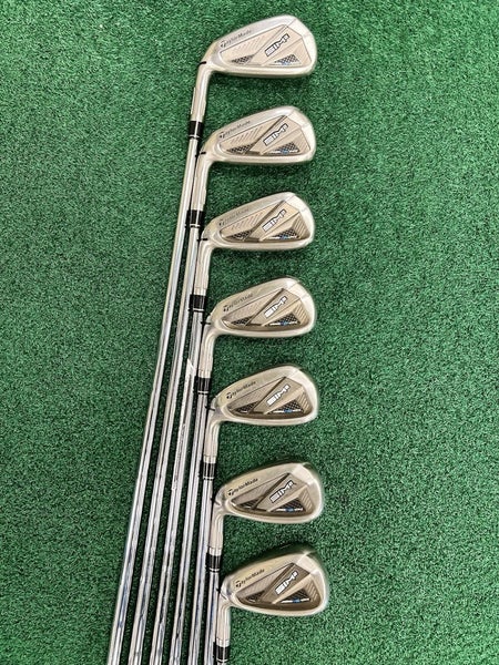Left Handed TaylorMade SIM 2 MAX 4-PW+GW Stiff Flex KBS MAX MT Steel Shaft