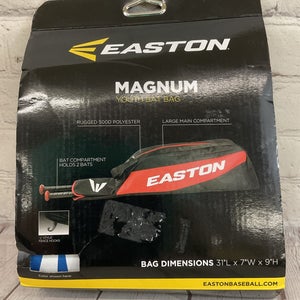 Easton Youth MAGNUM 500D Polyester Baseball Bat Bag Black Blue 31" x 7" x 9"
