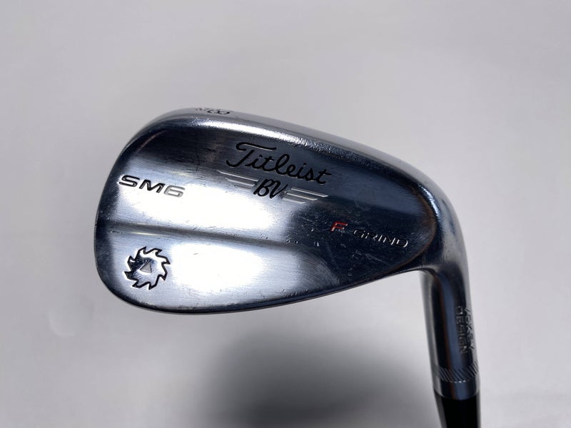 Titleist Vokey SM6 Tour Chrome Gap Wedge GW 48* 8 Bounce F-Grind Wedge Mens RH