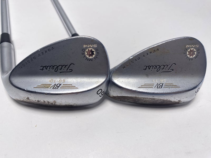 Titleist Vokey Spin Milled SM4 Chrome Wedge Set 56* 11 | 60* 10 Wedge Mens RH