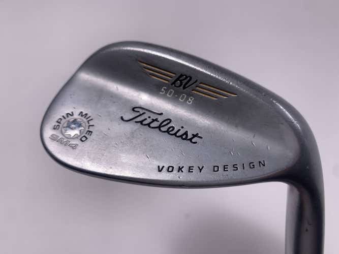 Titleist Vokey Spin Milled SM4 Chrome Gap Wedge GW 50* 8 Wedge Steel Mens RH