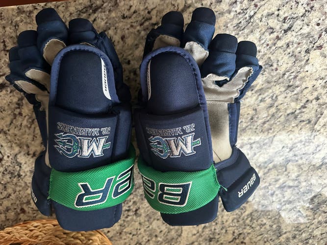 Bauer Vapor Elite Gloves 14" Pro Stock Maine Jr Mariners